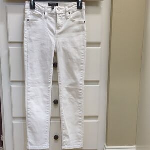 Banana Republic White High-rise Slim Jeans, Very Good Condition, Size 24P